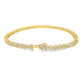 10K Yellow Gold Women’s Diamond Flower Bracelet 2.60 ctw – Floral Tennis Design | Jewelry Palace