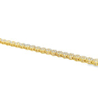 10K Yellow Gold Women’s Diamond Flower Bracelet 2.60 ctw – Floral Tennis Design | Jewelry Palace