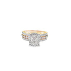 Diamond Wedding Set Ring 1.32 ctw 10K Yellow Gold