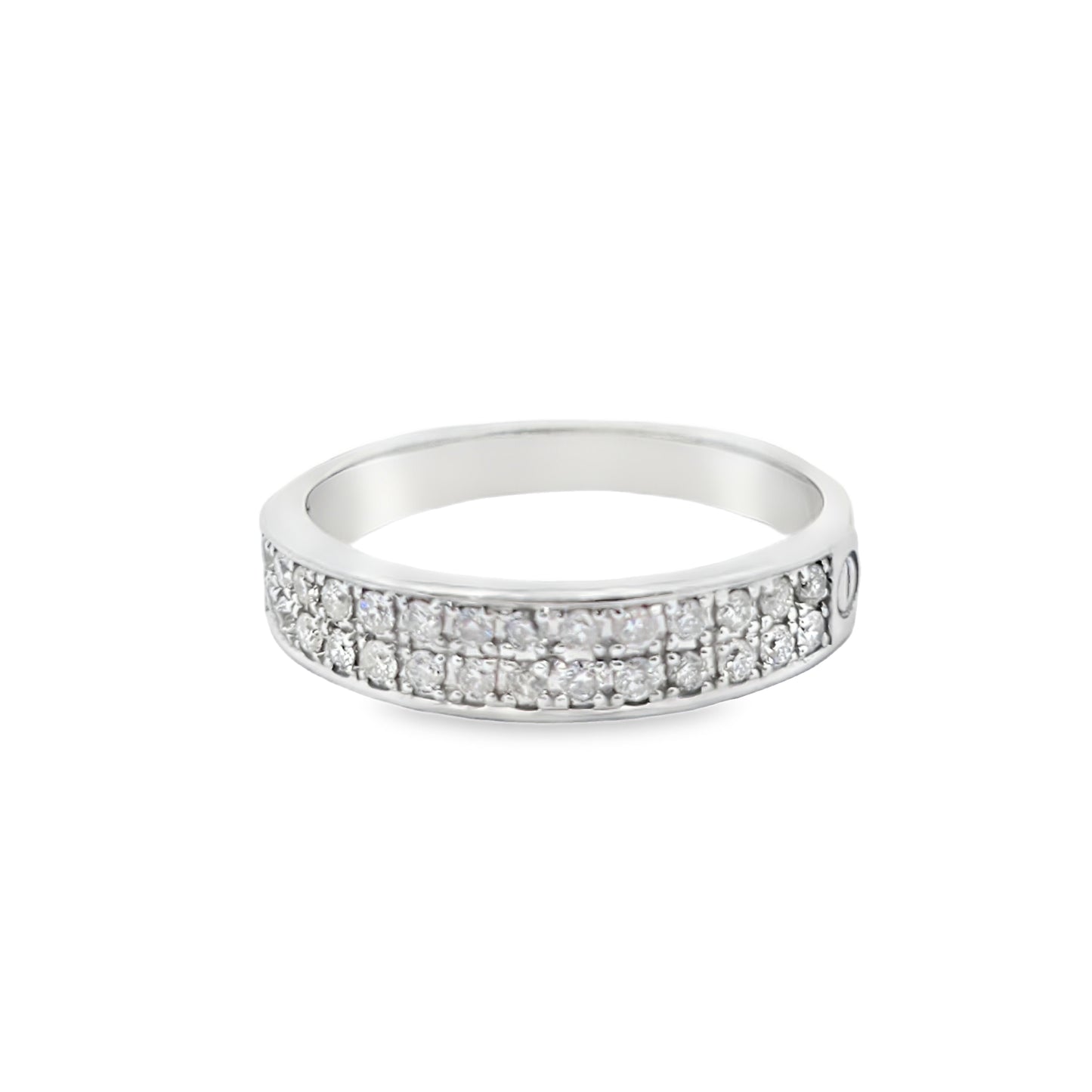 Diamond Wedding Set Ring 0.97 ctw 14K White Gold