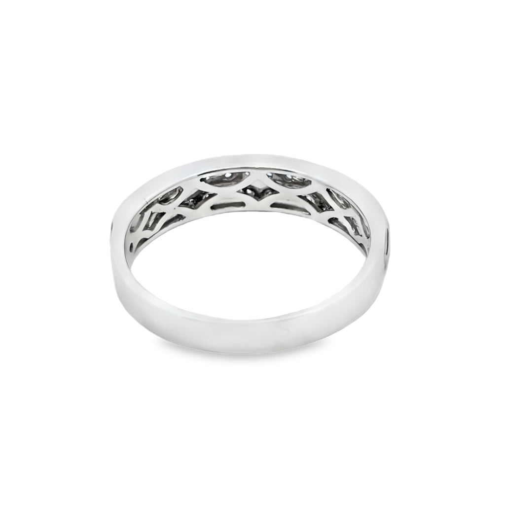 Diamond Wedding Set Ring 0.97 ctw 14K White Gold