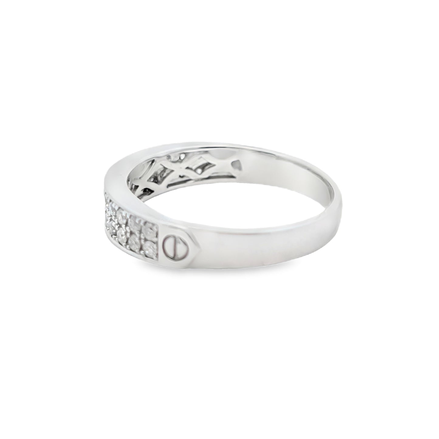 Diamond Wedding Set Ring 0.97 ctw 14K White Gold