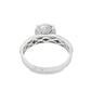 Diamond Wedding Set Ring 0.97 ctw 14K White Gold