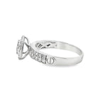 Diamond Wedding Set Ring 0.97 ctw 14K White Gold