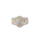 Womens Cluster Halo Diamond Ring 1.17 ctw 10K Yellow Gold