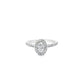 Diamond Oval Solitaire Ring 0.72 ctw 14K White Gold