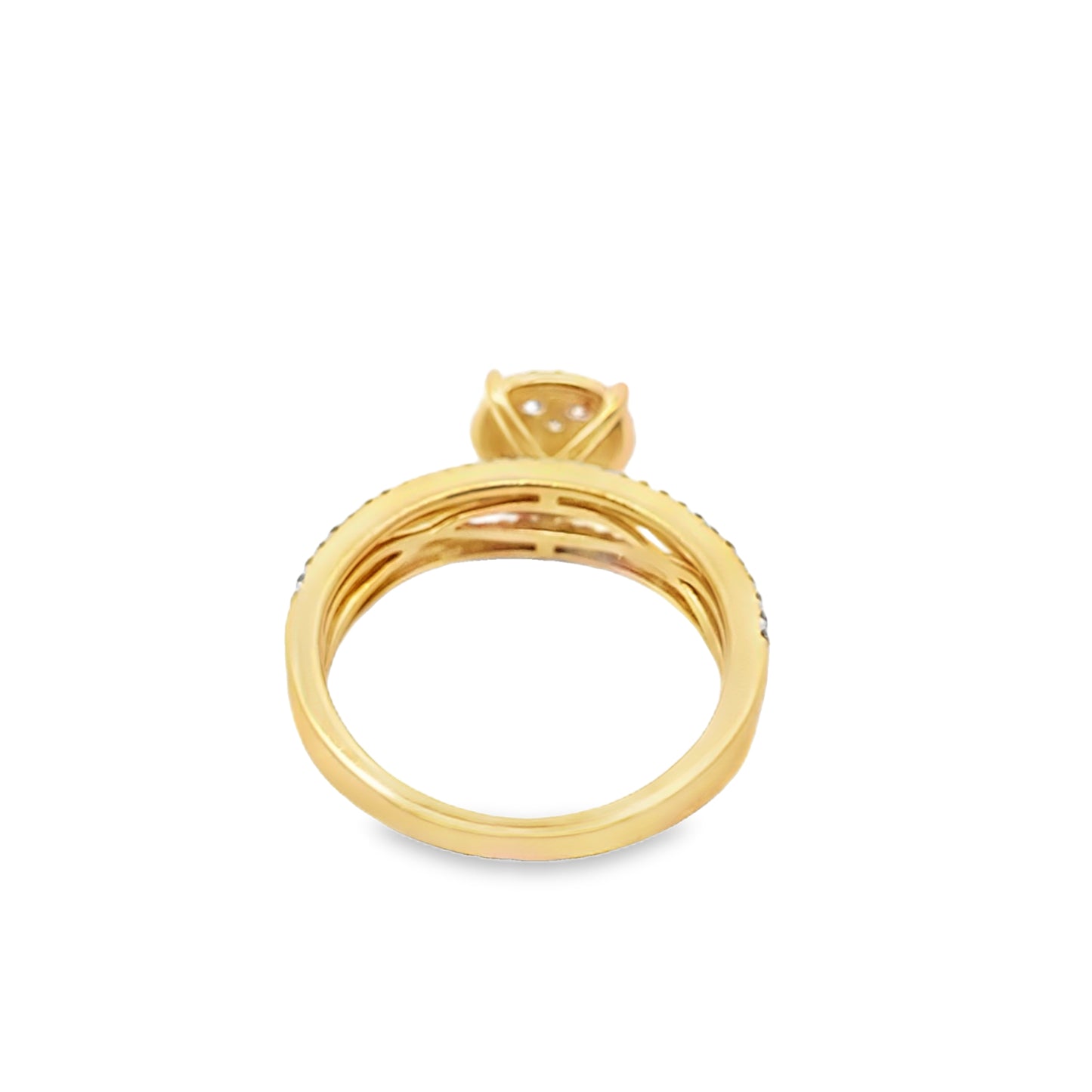 Diamond Wedding Trio Set Ring 1.89 ctw 14K Yellow Gold