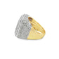 Men’s Diamond Baguette Ring 3.29 CTW | 10K Yellow Gold Square Iced-Out Pinky Ring