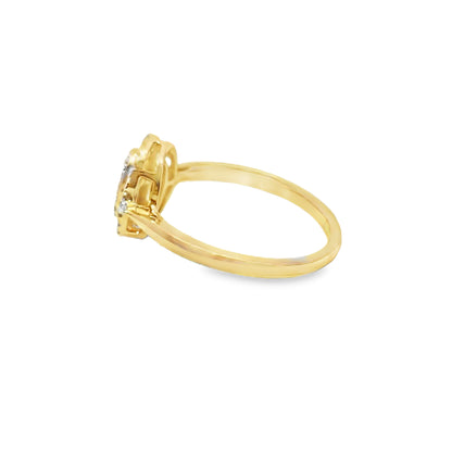 Diamond Oval Promise Ring 0.23 ctw 10K Yellow Gold