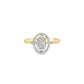 Diamond Oval Promise Ring 0.23 ctw 10K Yellow Gold
