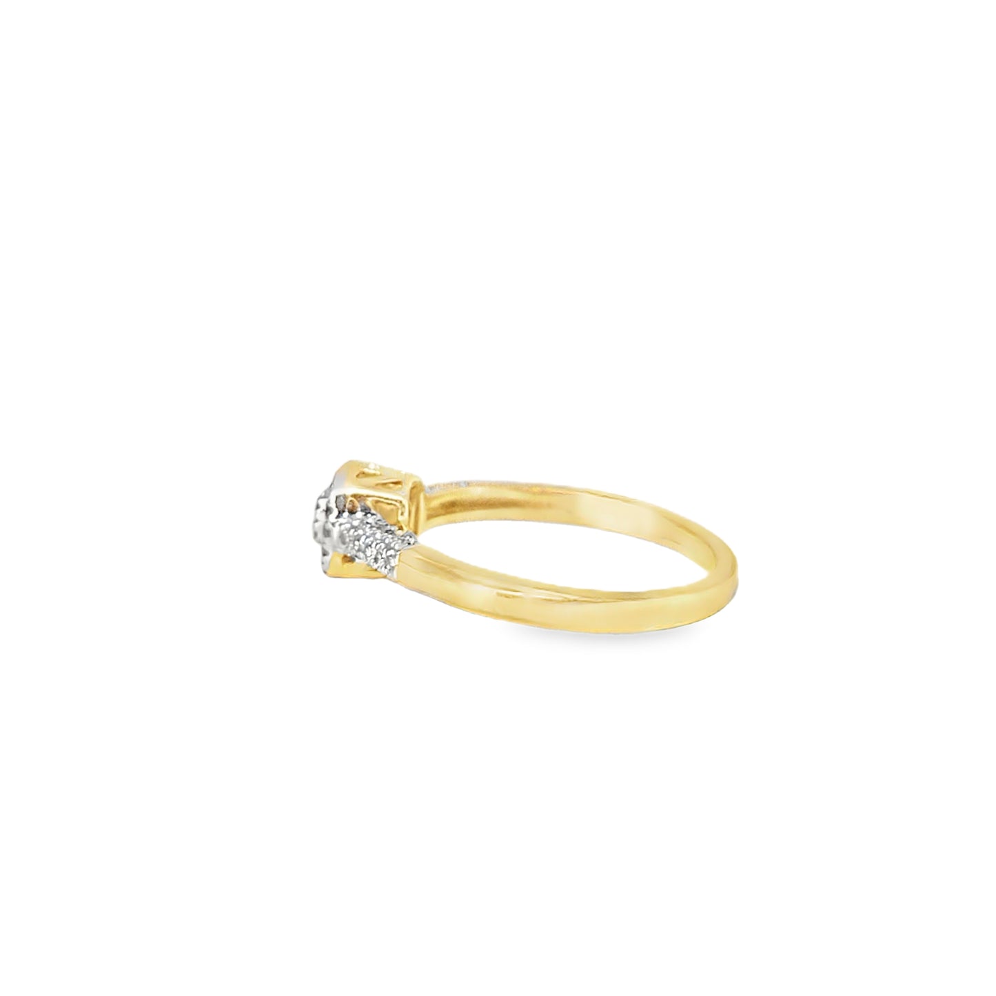 Diamond Square Ring 0.23 ctw 10K Yellow Gold