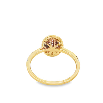 Oval Shape Diamond Ring 0.36 ctw 10K Yellow Gold