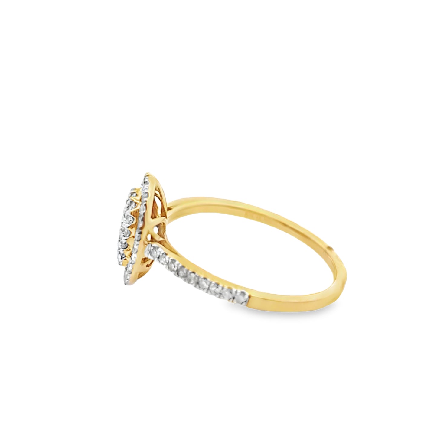 Oval Shape Diamond Ring 0.36 ctw 10K Yellow Gold