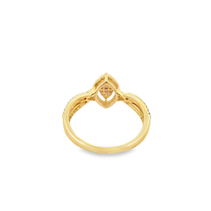 Diamond Marquise Shape Ring 0.28 ctw 10K Yellow Gold