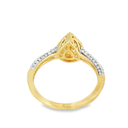 Diamond Pear Shape Ring 0.44 ctw 10K Yellow Gold