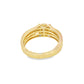 Oval Shaped 4 Row Diamond Ring 0.46 ctw 10K Yellow Gold