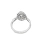 Diamond Pear Shaped Ring 0.73 ctw 10K White Gold