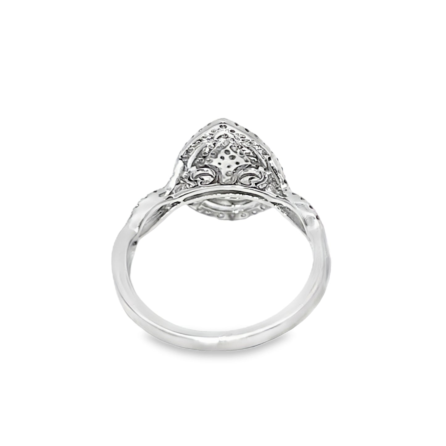 Diamond Pear Shaped Ring 0.73 ctw 10K White Gold