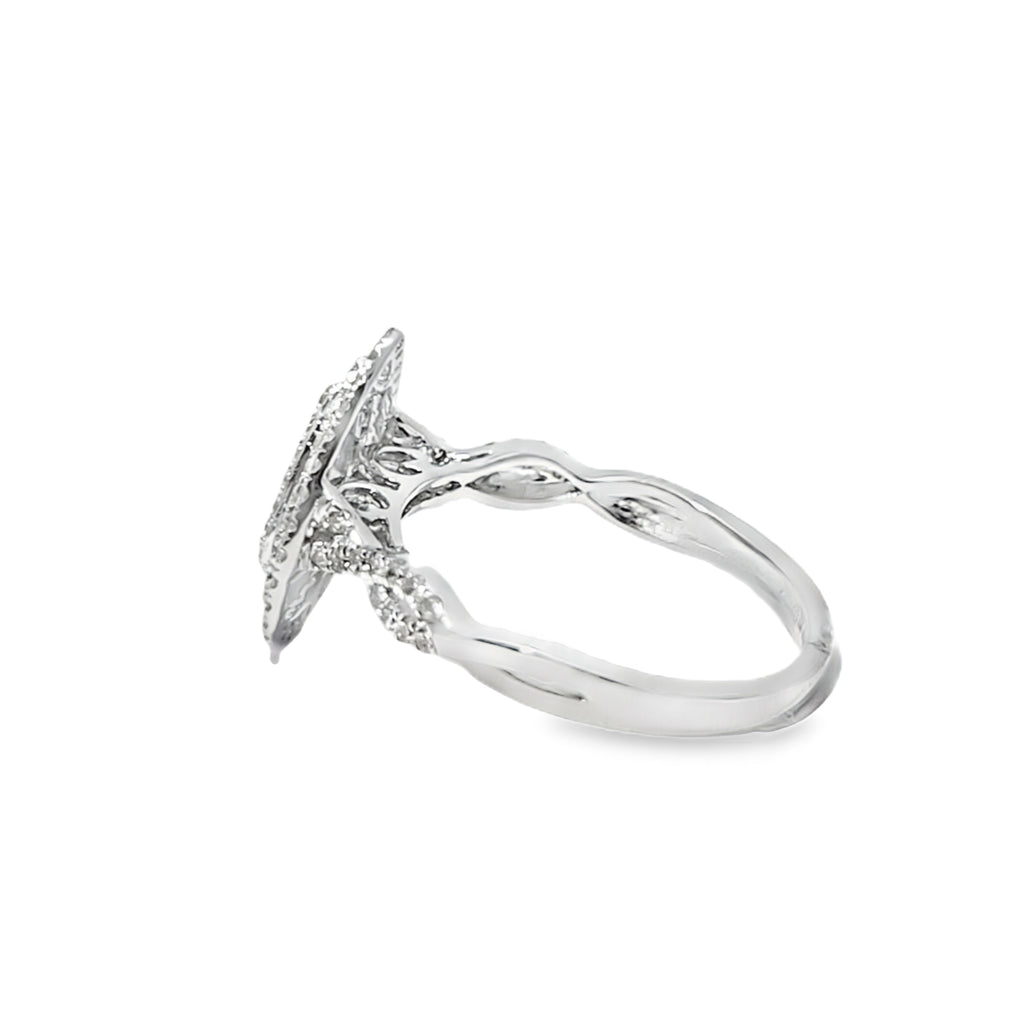 Diamond Pear Shaped Ring 0.73 ctw 10K White Gold