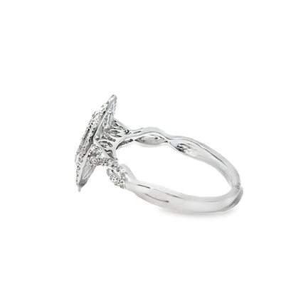 Diamond Pear Shaped Ring 0.73 ctw 10K White Gold