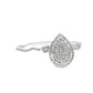 Diamond Pear Shaped Ring 0.73 ctw 10K White Gold