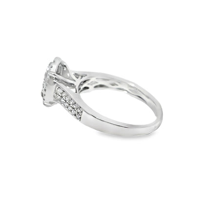 Diamond Oval Shaped Ring 0.60 ctw 14K White Gold