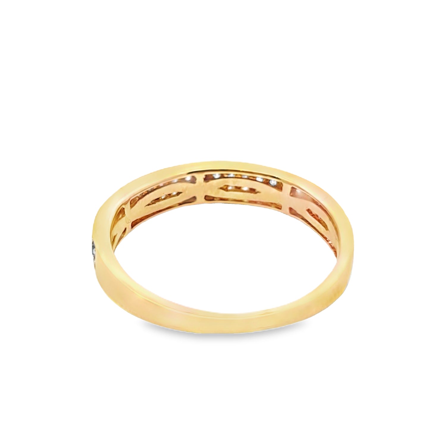 Diamond Engagement Ring with Band 0.84 ctw 10K Yellow Gold