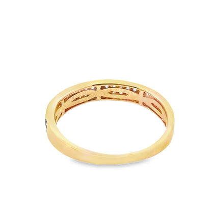Diamond Engagement Ring with Band 0.84 ctw 10K Yellow Gold