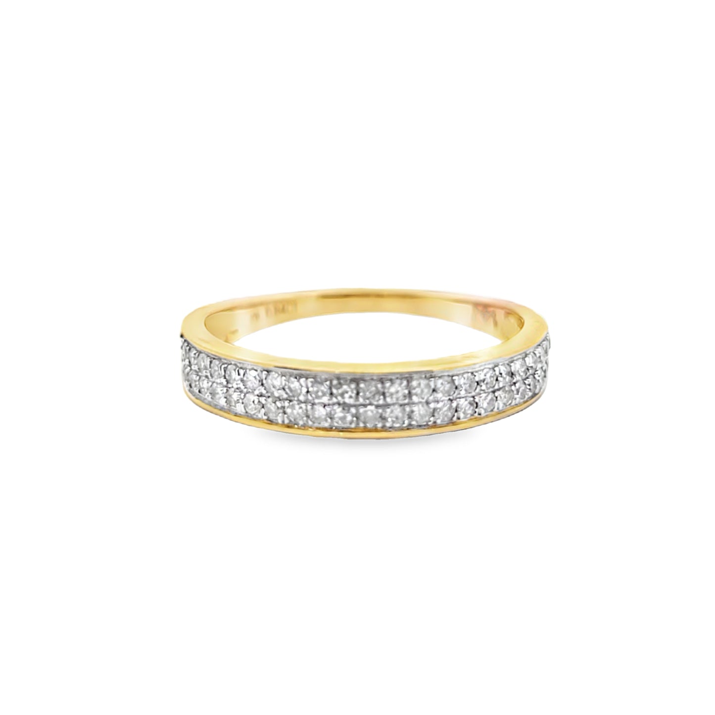 Diamond Engagement Ring with Band 0.84 ctw 10K Yellow Gold