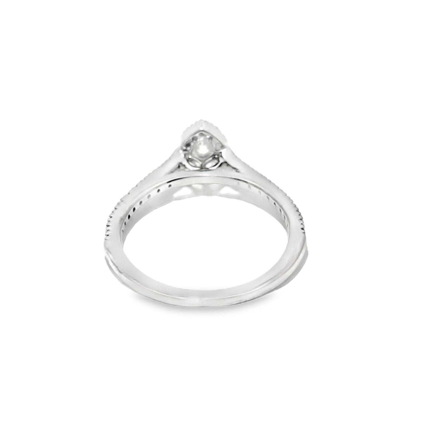 Diamond Pear Shaped Ring 0.57 ctw 14K White Gold