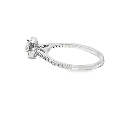 Diamond Pear Shaped Ring 0.57 ctw 14K White Gold
