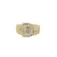 “D” Initial Diamond Ring 1.56 CTW in 10K Yellow Gold – Micro-Pavé Setting