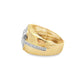 Men’s Diamond Round Baguette Pinky Ring 0.73 CTW | 10K Yellow Gold Iced-Out Design
