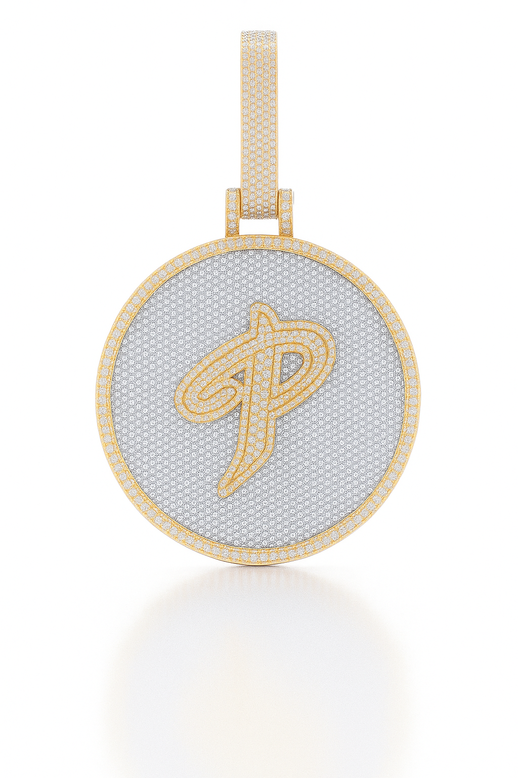 10K Gold Custom Initial Pendant – Natural Diamonds 6.5 CTW (Any Letter) | Jewelry Palace