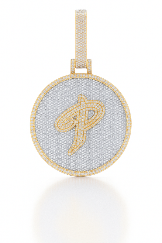 10K Gold Custom Initial Pendant – Natural Diamonds 6.5 CTW (Any Letter) | Jewelry Palace