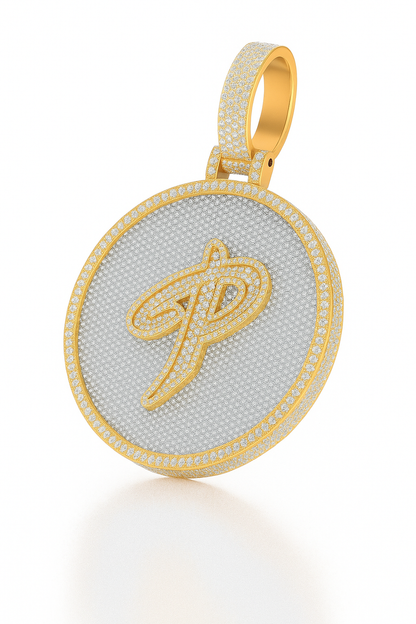 10K Gold Custom Initial Pendant – Natural Diamonds 6.5 CTW (Any Letter) | Jewelry Palace