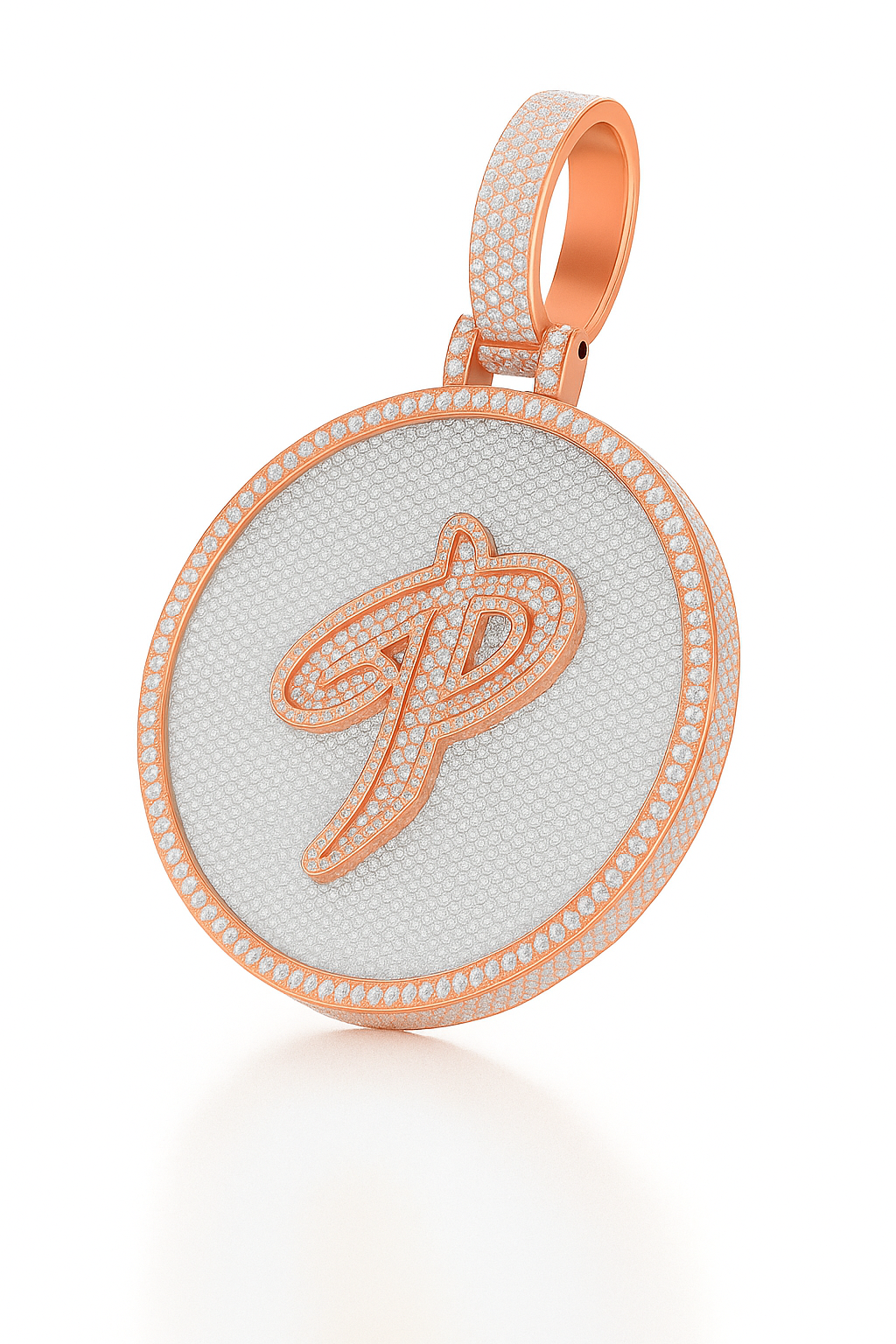 10K Gold Custom Initial Pendant – Natural Diamonds 6.5 CTW (Any Letter) | Jewelry Palace