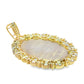 10k Yellow Gold Diamond Oval Memory Pendant 4.0 ctw
