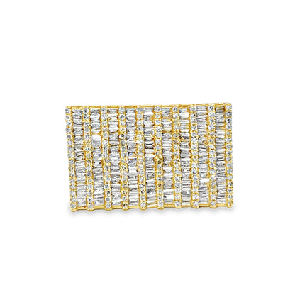 Mens Baguette Pinky Ring 2.00 ctw Diamond 10K Yellow Gold