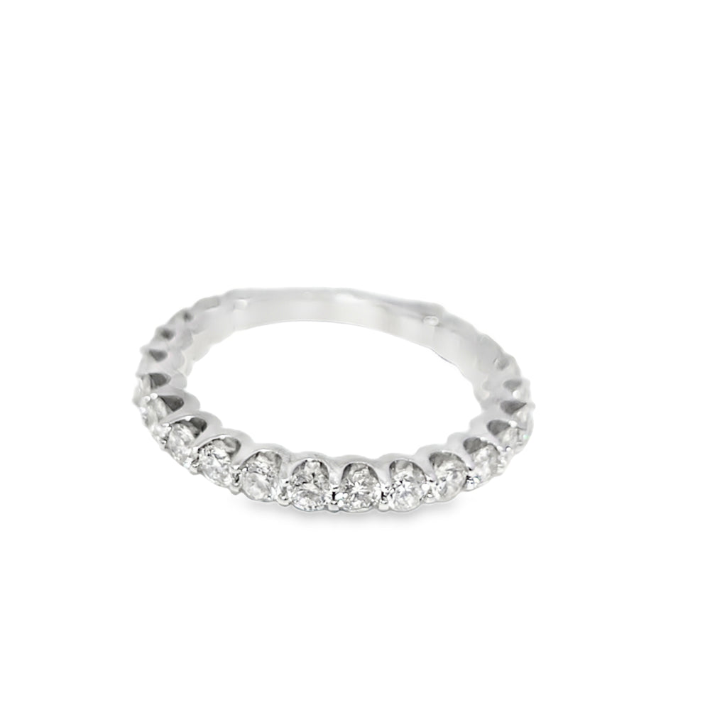 Engagement Ring with Band 4.0 ctw Diamond 14K White Gold
