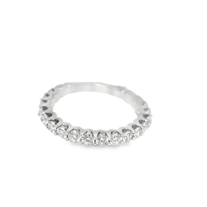 Engagement Ring with Band 4.0 ctw Diamond 14K White Gold