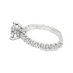Engagement Ring with Band 4.0 ctw Diamond 14K White Gold