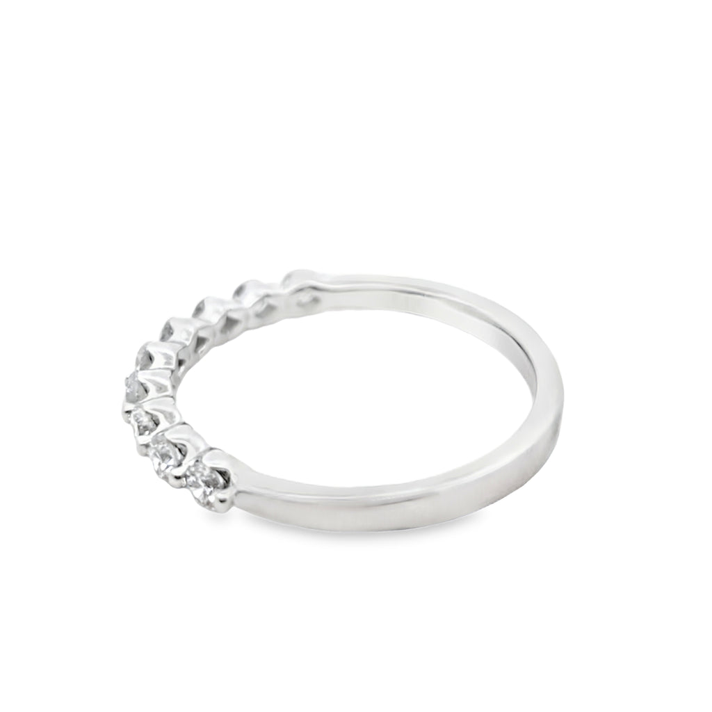 14K White Gold Round Brilliant Diamond Band 0.50 ctw [Lab-Grown Diamond]