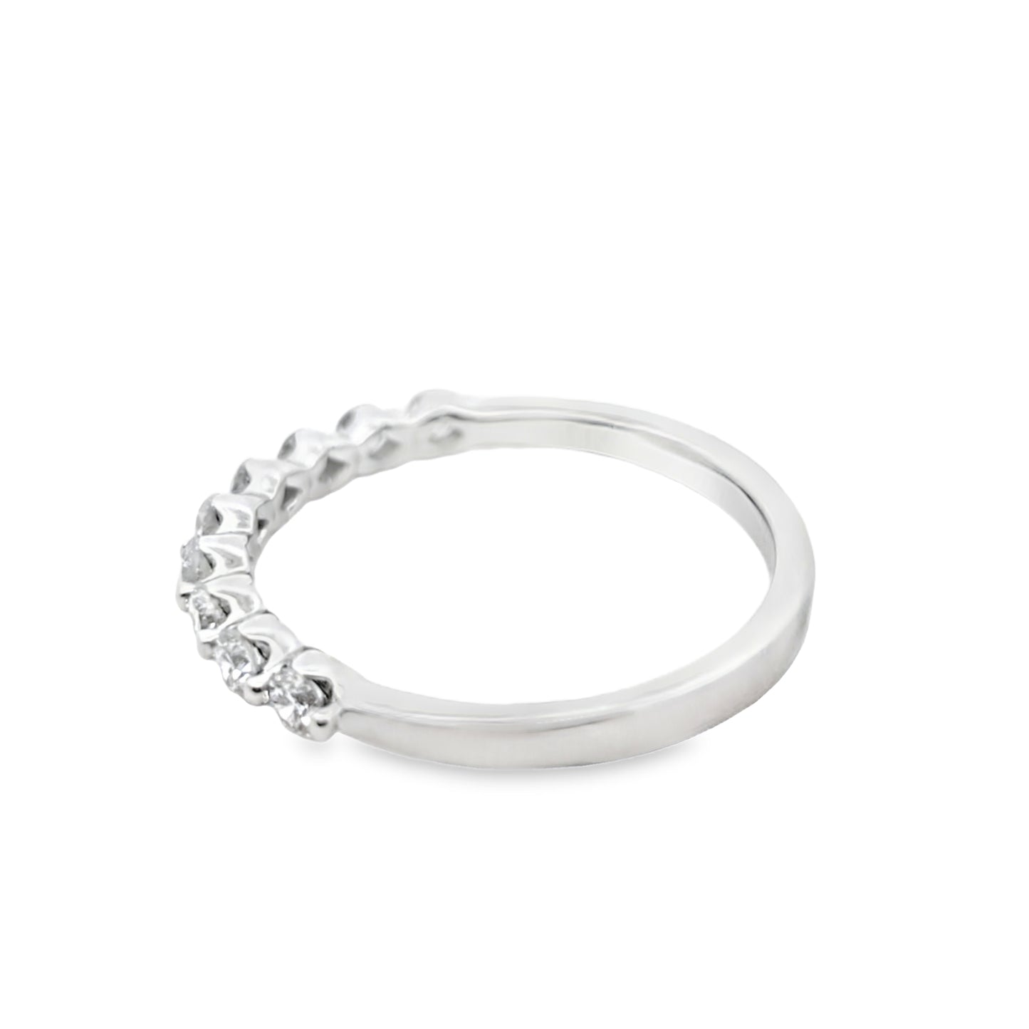 14K White Gold Round Brilliant Diamond Band 0.50 ctw [Lab-Grown Diamond]