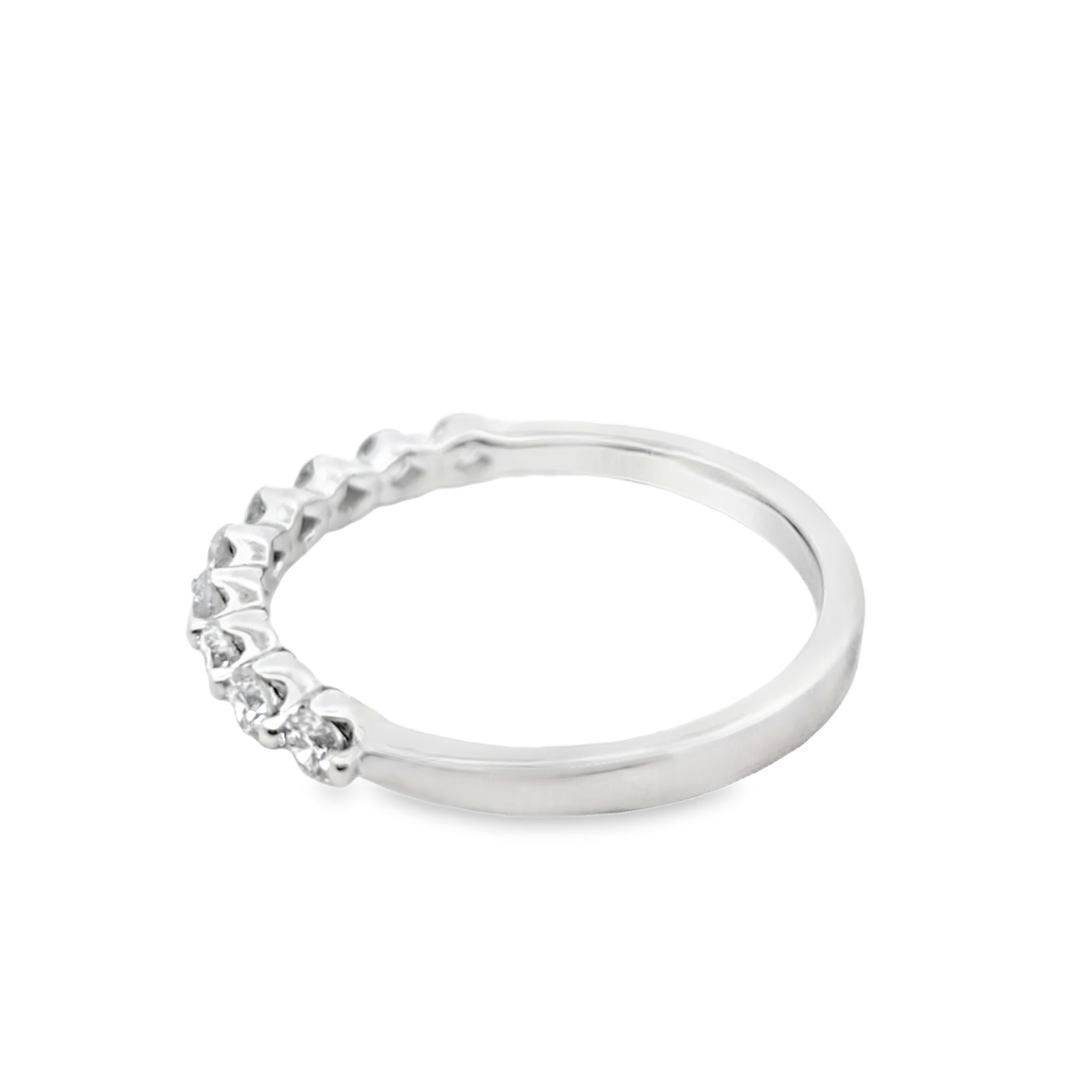 14K White Gold Round Brilliant Diamond Band 0.50 ctw [Lab-Grown Diamond]