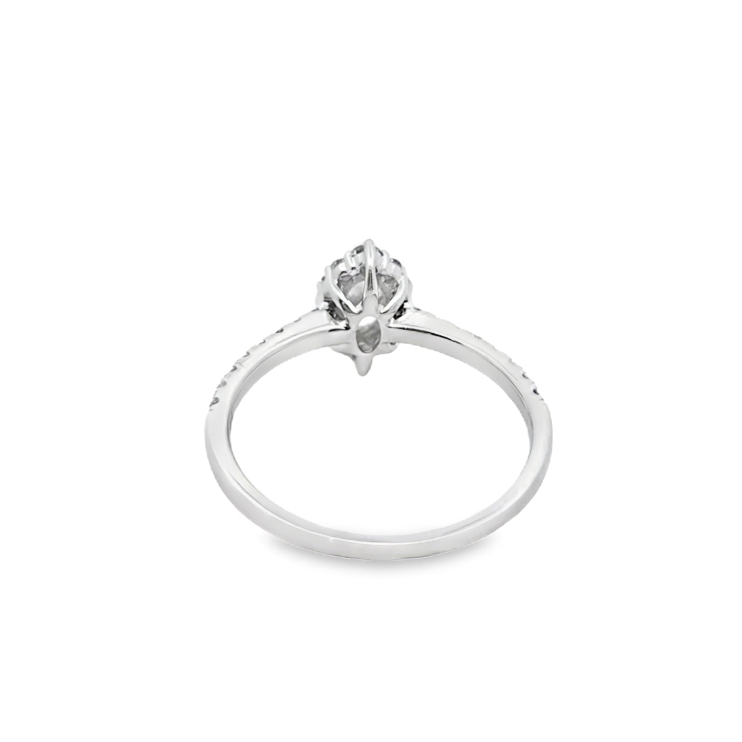 14K White Gold Marquise Diamond Engagement Ring 0.70 ctw [Lab-Grown Diamond]