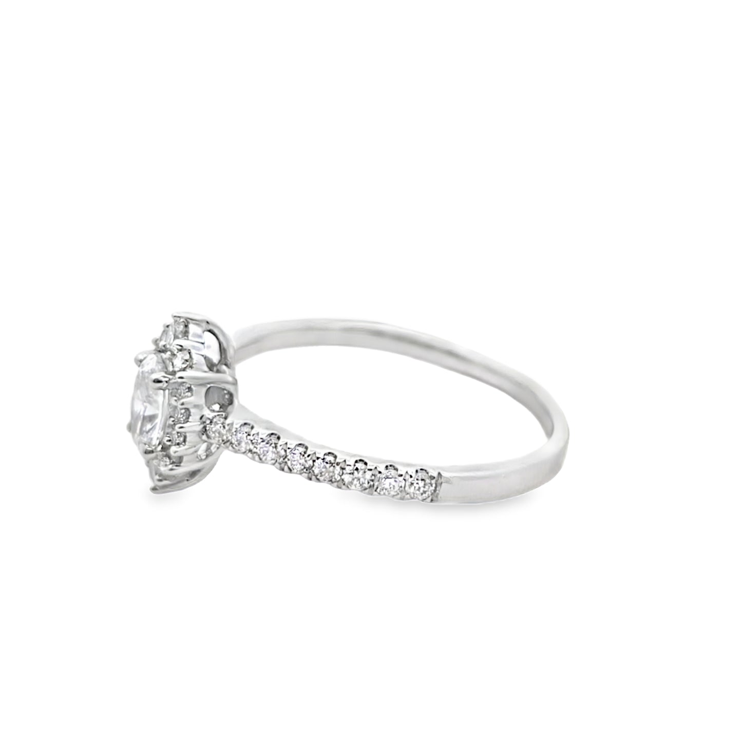 14K White Gold Marquise Diamond Engagement Ring 0.70 ctw [Lab-Grown Diamond]