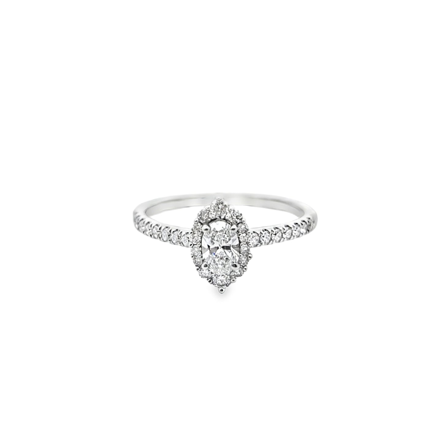 14K White Gold Marquise Diamond Engagement Ring 0.70 ctw [Lab-Grown Diamond]