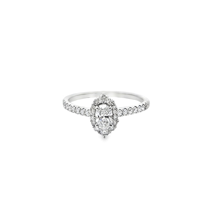 14K White Gold Marquise Diamond Engagement Ring 0.70 ctw [Lab-Grown Diamond]
