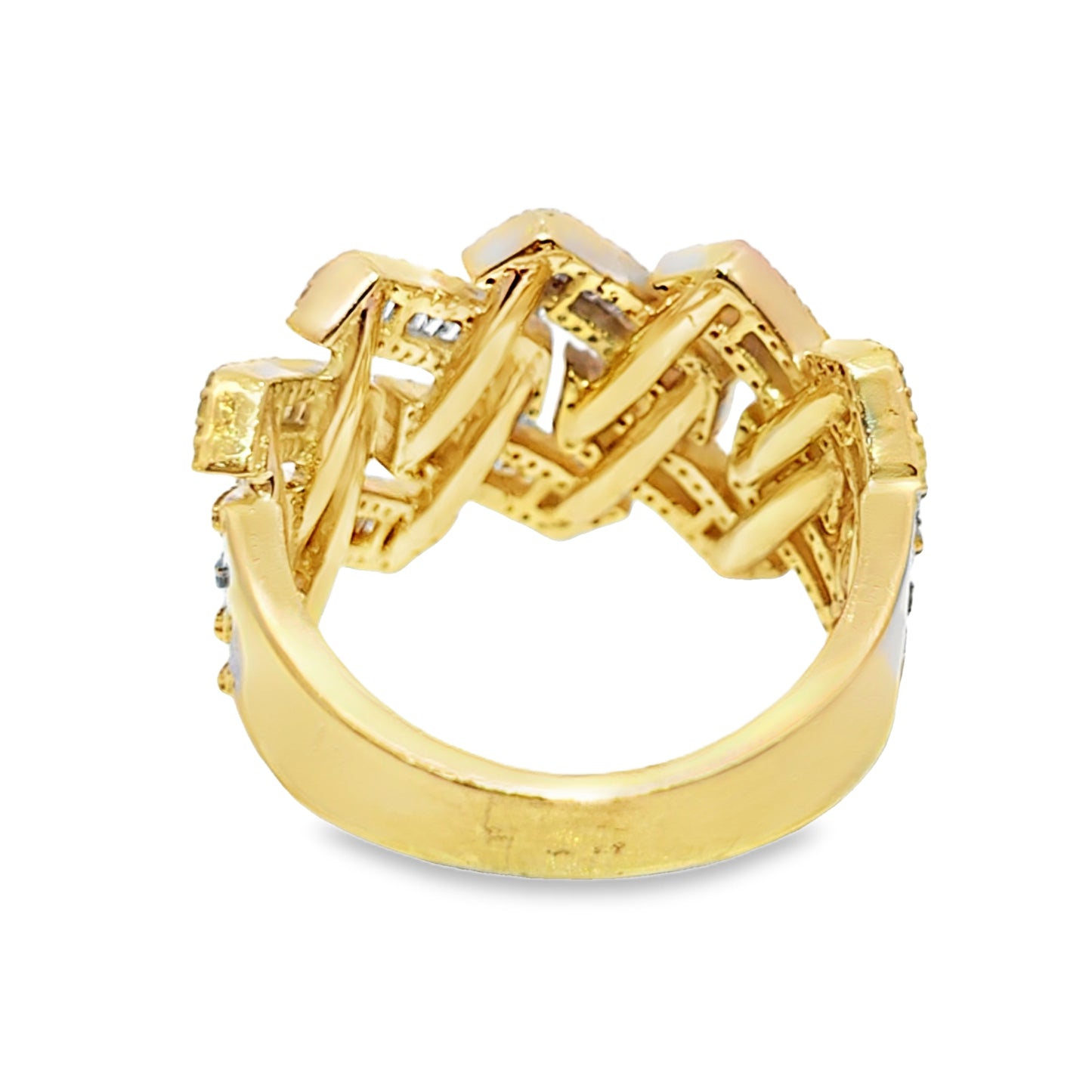 Mens XL Cuban Ring 2.50 Ct. Diamond 10K Yellow Gold